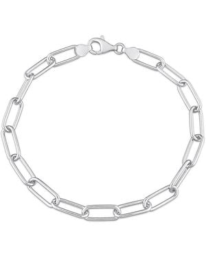 Amour 6Mm Paperclip Chain Bracelet - Metallic