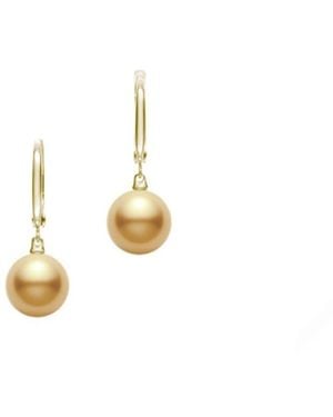 Mikimoto Golden South Sea Cultured Pearl Earrings - Metallic