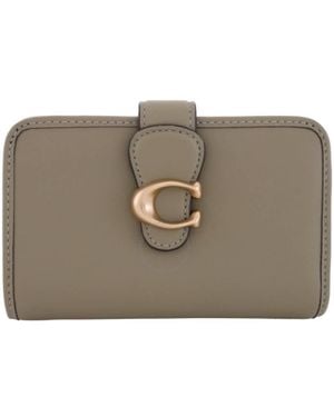 COACH Tabby Leather Wallet - Natural