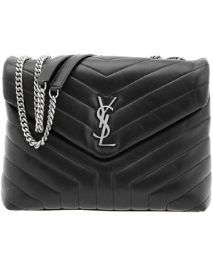 Saint Laurent Loulou Medium Chain Bag - Black