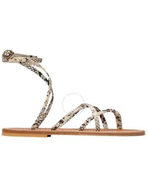 K. Jacques Crisscrossed Straps Zenobie Sandals, Brand Size 36 Us - Metallic