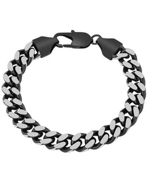 Robert Alton Stainless Steel Curb Link Bracelet - Black
