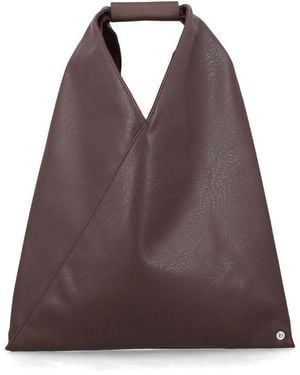 MM6 by Maison Margiela Maison Margiela Japanese Classic Small Faux Leather Bag Polyurethane Tote - Brown