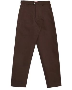 KENZO Tapered Workwear Cotton Pants, Brand Size 40 Us Size Large - Brown