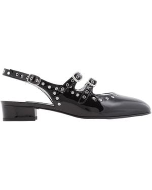 CAREL PARIS Ladies Patent Queen Slingback Mary Janes, Brand Size 36 (Us - Black
