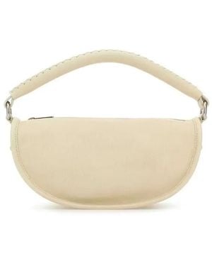 Burberry Ivory Leather Handbag - Multicolour