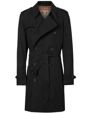 Burberry Kensington Heritage Mid-Length Coat, Brand Size 54 Us - Black
