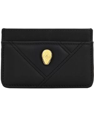 BVLGARI Serpenti Cabochon Leather Card Case - Black