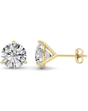 Mure And Co 6Ctw Round Shaped Lab Grown Diamond (F/Vs) Stud Earrings - Metallic