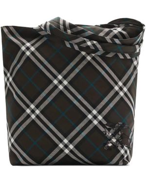 Burberry Vintage Check Snug Tote Bag - Black