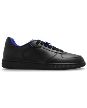 Burberry Terrace Leather Low-Top Sneakers, Brand Size 39 Us - Black