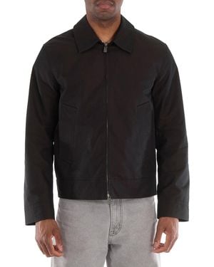 Burberry Harrington Spread Collar Shirt Jacket, Brand Size 48 (Us - Black