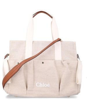 Chloé Chlo Changing Bag Jute Shoulder - Pink