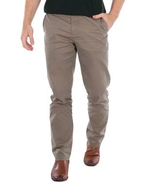 Burberry Mid Rise Straight-Leg Cotton Trousers, Brand Size 48 (Waist - Green