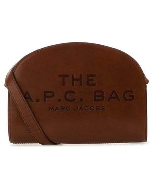 A.P.C. Leather X Marc Jacobs Demi Lune Crossbody Bag Hazelnut Borse A Tracolla - Brown