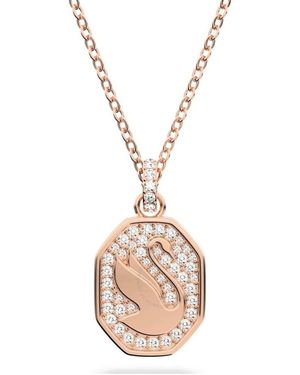 Swarovski Ladies Signum Swan Pendant Necklace - Metallic