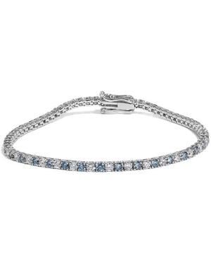 Haus of Brilliance 14K 4.0 Cttw Alternating And Lab Grown Diamond Tennis Bracelet - Metallic