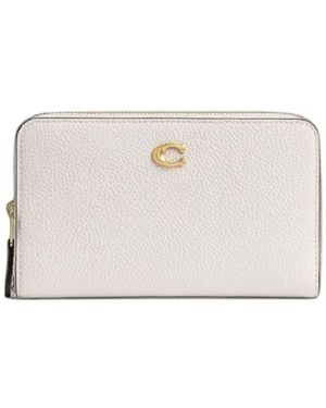 COACH Essential Zip Around Leather Wallet - Gray