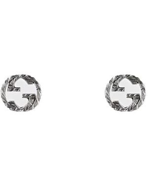 Gucci Interlocking G Stud Earrings - Metallic