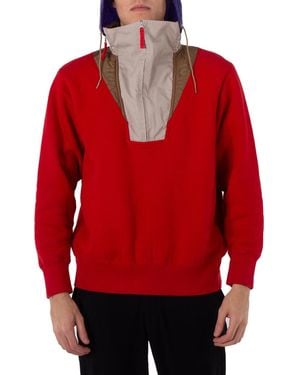 Kolor Half Zip Pullover Sweatshirt, Brand Size 2 - Red