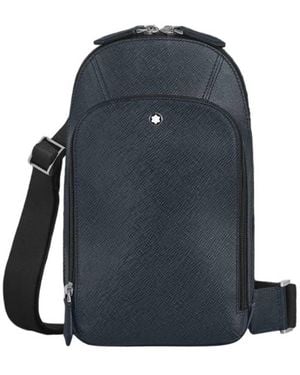 Montblanc Sartorial Leather Sling Bag - Blue