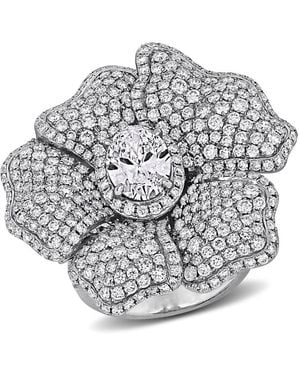 Created Forever 8 1/5Ct Tw Lab-Grown Diamond Cocktail Flower Ring - Grey