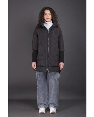Moorer Quilted Oversized Jacket - Grey