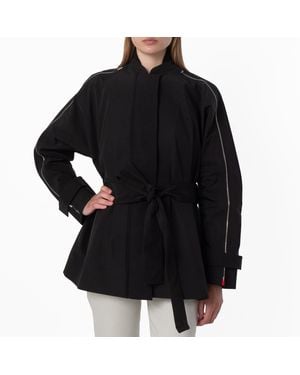 Ferragamo Belted Tailored Jacket, Brand Size 40 Us - Black