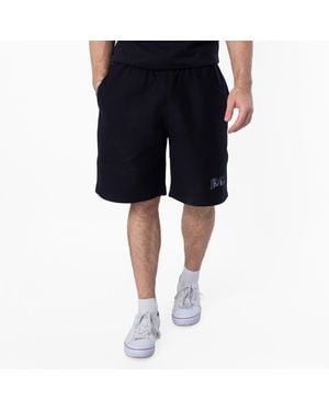 Burberry Logo Cotton Shorts - Blue