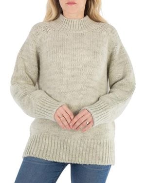 Maison Margiela Ladies Pistachio Botanical Dye Crew-Neck Sweater - Grey