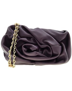Burberry Rose Chain Clutch Bag - Purple