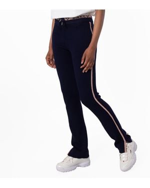 Bally Knit Track Pants With Contrast Side Stripe, Brand Size 40 Us - Blue