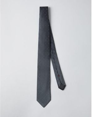 Brunello Cucinelli Light Silk Patterned Tie - Blue