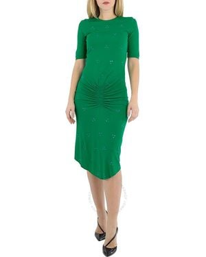 Atlein Gather Front Midi Dress - Green