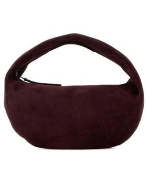KHAITE Aubergine Suede Oliva Shoulder Bag Rougenoir Borse A Mano - Purple