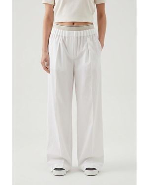 Brunello Cucinelli Relaxed Cotton Trousers, Brand Size 36 (Us - White