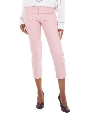 Burberry Press Creased Straight Leg Trousers, Brand Size 4 Us - Pink