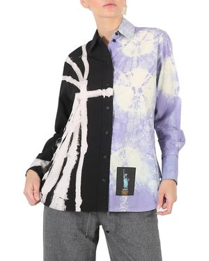 Proenza Schouler Ladies Tie Dye Shirting, Brand Size 2 - Blue