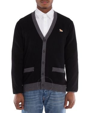 Maison Kitsuné Baby Fox Patch Cardigan - Black