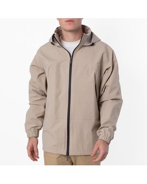 Burberry Horsehead Rubber Logo Hooded Jacket - Natural