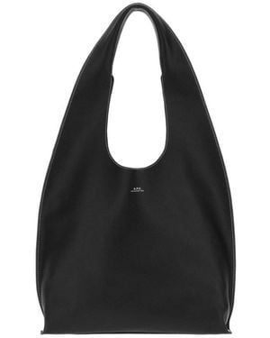 A.P.C. Leather Le Neige Shoulder Bag Noir Borse A Tracolla - Black