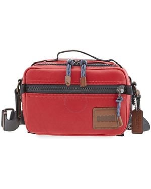 COACH Patch Pacer Top Handle Crossbody Bag - Red