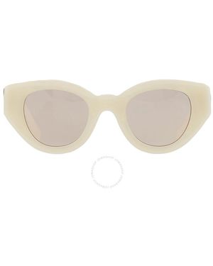 Burberry Meadow Light Brown Cat Eye Sunglasses Be4390 406793 47 - White