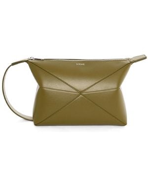 Loewe Puzzle Fold Wash Bag - Green