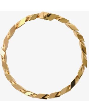 Burberry Hollow Cuban-Link Bracelet - Metallic