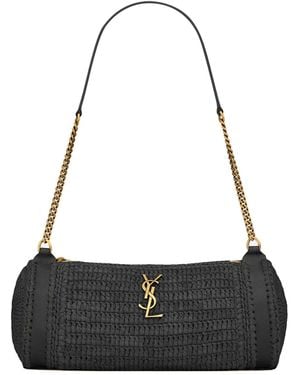 Saint Laurent Saint Laurent Small Cassandre Cylindric Bag - White
