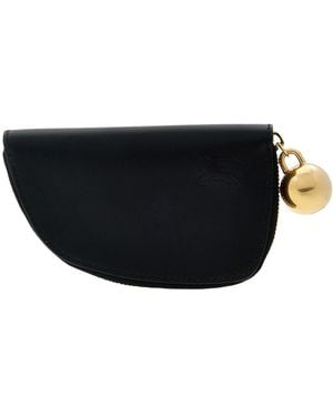 Burberry Zip-Around Leather Coin Pouch - Black