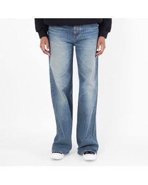 KENZO Stretch Denim Ayame Wide Jeans - Blue