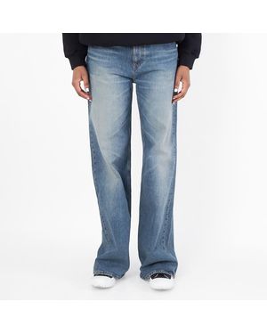 KENZO Stretch Denim Ayame Wide Jeans - Blue