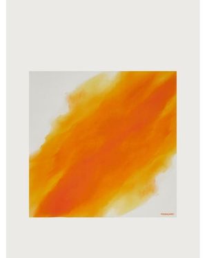 Ferragamo Silk Square Scarf - Orange